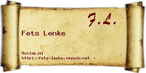 Fets Lenke névjegykártya